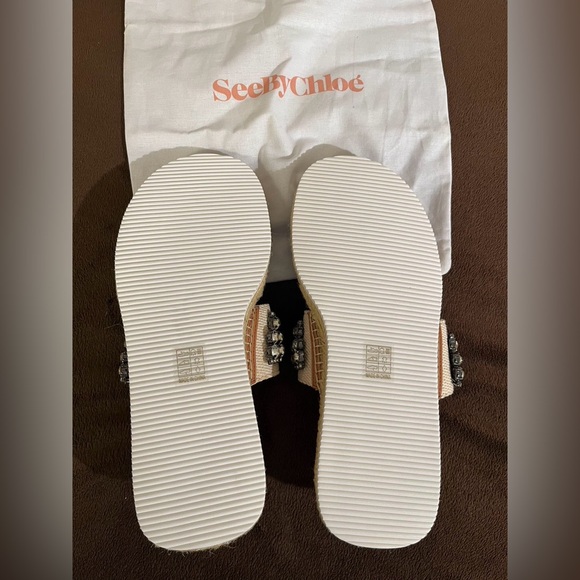 Authentic See by Chloe Rhinestone Espadrille Sandals - Picture 4 of 7